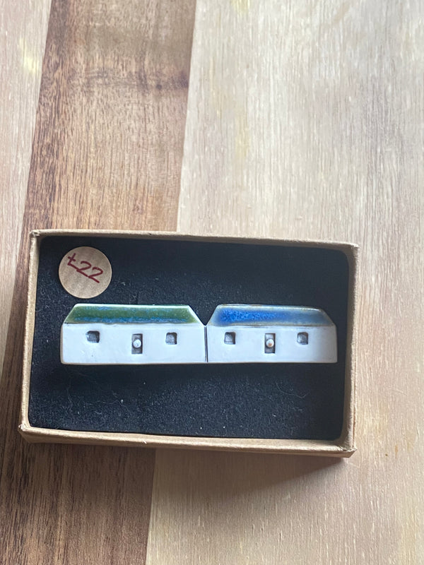 Handmade Ceramic Bothy Brooches by Driftwood Harp