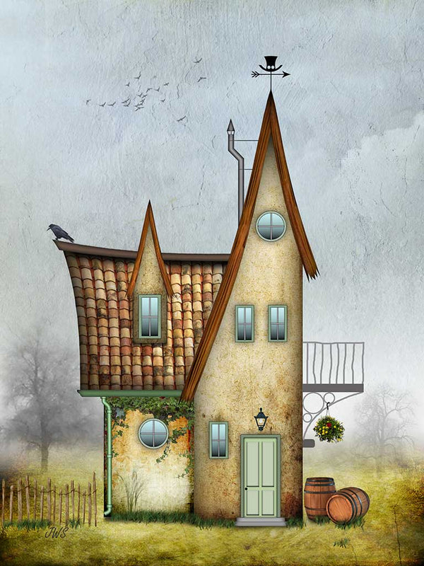 Country Cottage Digital Art Print by John Sullivan