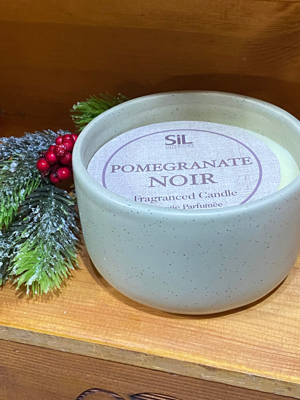 Pomegranate Noir & Amber Moss Ceramic Candle Collection – Triple Wick