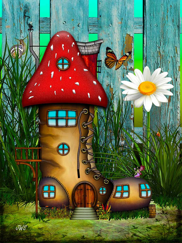 Old Boot House digital art by John Sullivan