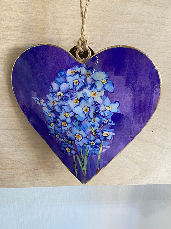 Forget Me Not Hanging Heart