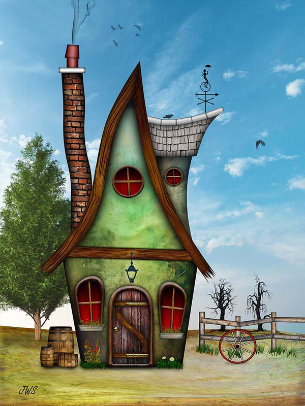 The Wee Cottage Digital Art Print by John Sullivan