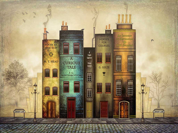 Library Lane by Day Digital Art Print by John Sullivan