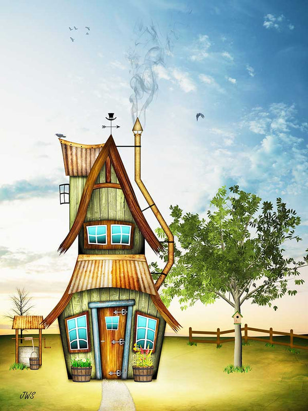 Granny’s Cottage Digital Art Print by John Sullivan