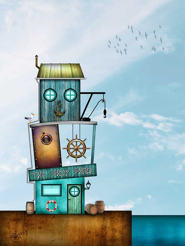 The Ship Shack Digital Art by John Sullivan