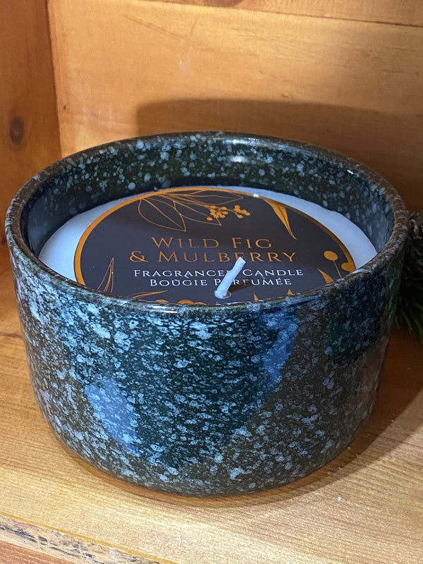 Wild Fig and Mulberry/Wild pear and Patchouli Ceramic Pot Candle