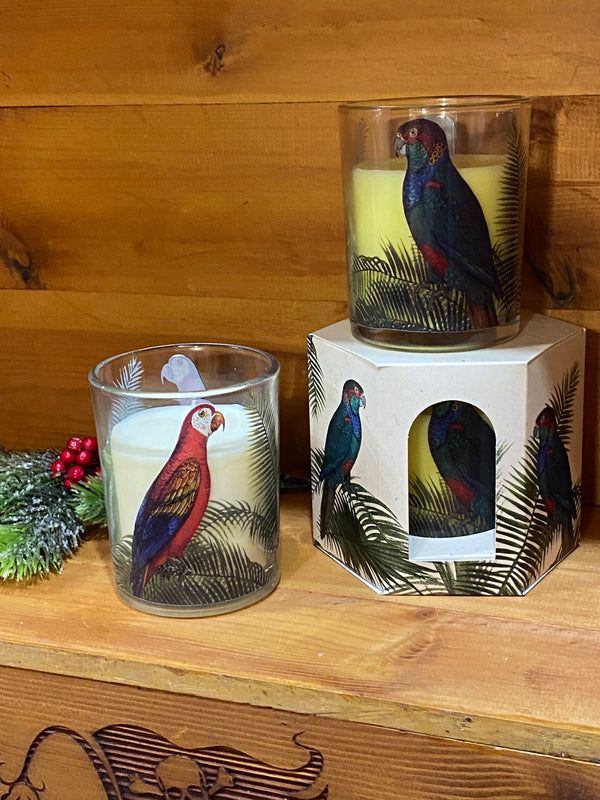 Parrot design Scented Glass Candle