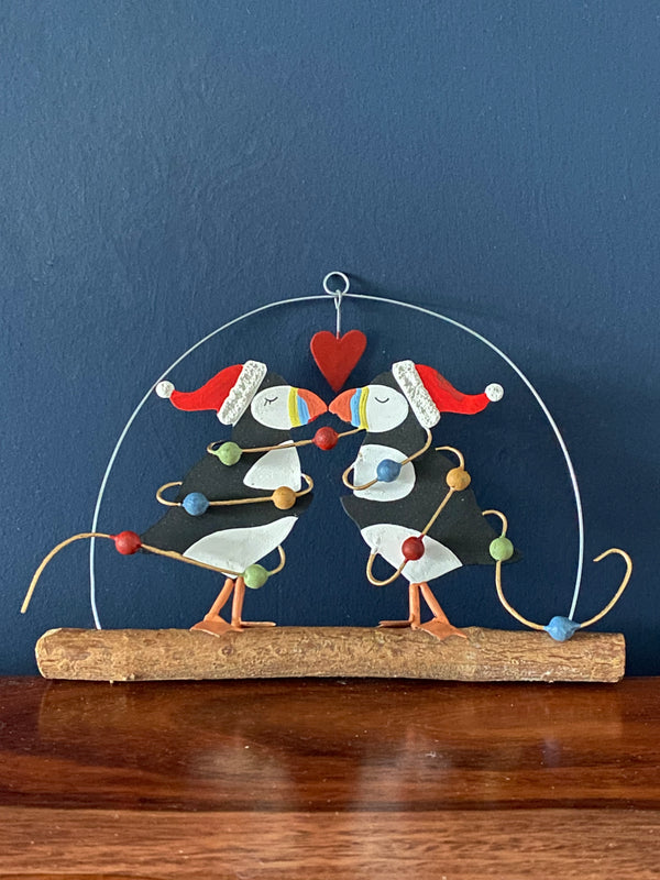 Kissing Puffins Hanger