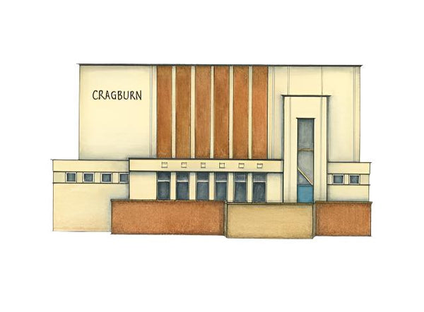 A coloured print of Cargburn Pavillion, Gourock. Art  by Blossom Art