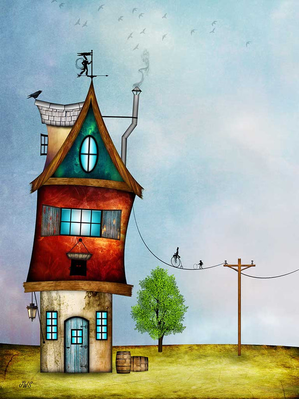 The Crooked House Digital Art Print by John Sullivan
