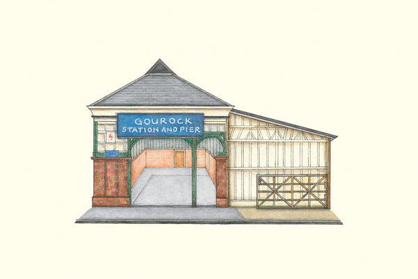 Gourock Station - Print by Blossom Art