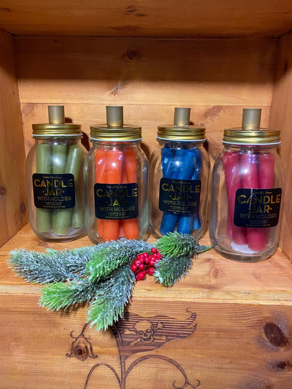 Candle Jar with Candle Holder
